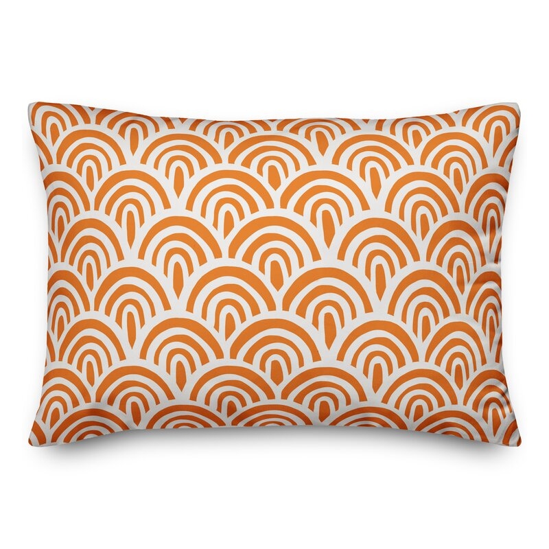 Mcclung Abstract Scallop Outdoor Rectangular Pillow Cover - Image 0