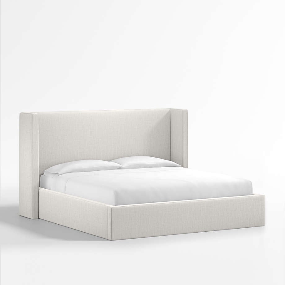 Arden Ivory Upholstered King Bed with 52" Headboard - Image 1