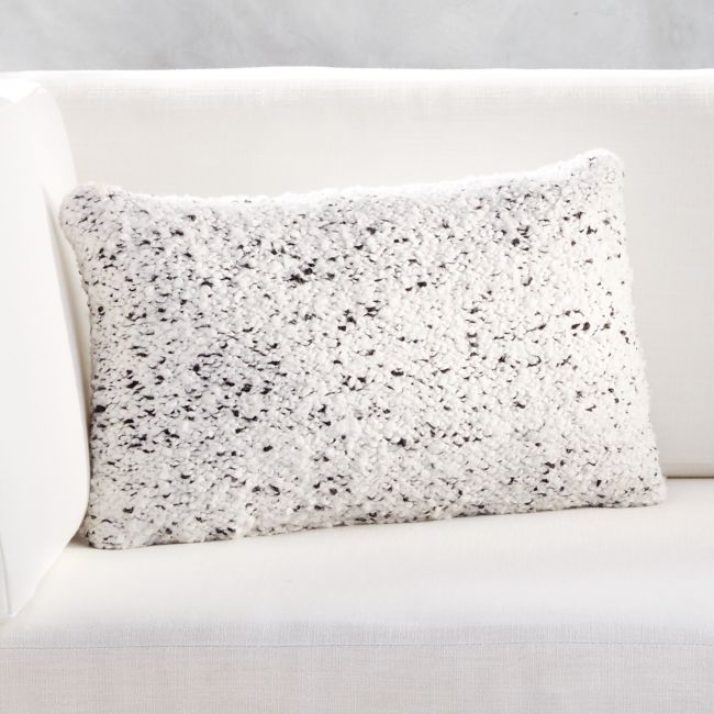 20"x12" Lyon Boucle White Pillow - Image 1