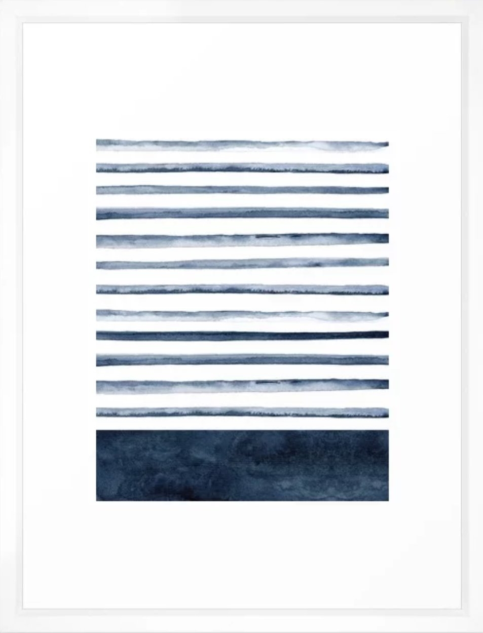 Watercolor Stripes Pattern Framed Art Print - Image 0