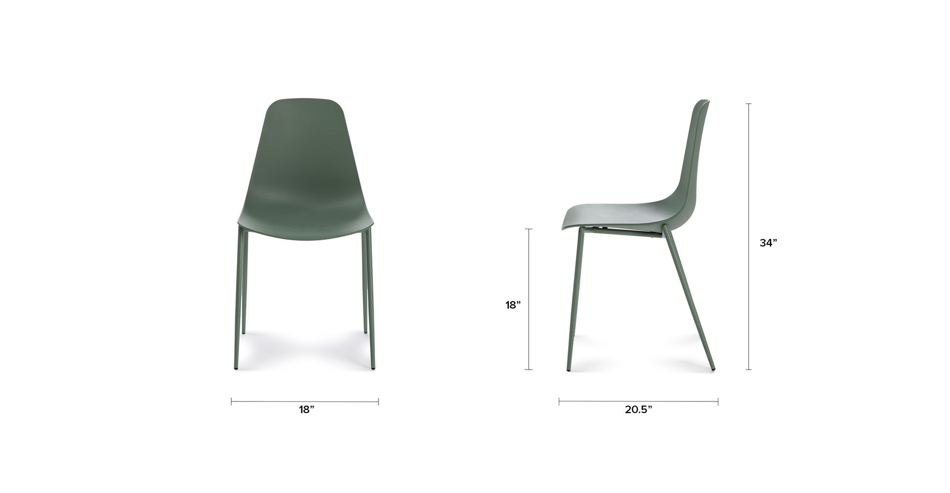 Svelti Aloe Green Dining Chair - Image 2