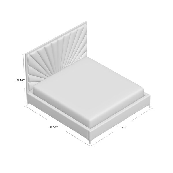 Manila Upholstered Low Profile Platform Bed - Image 1