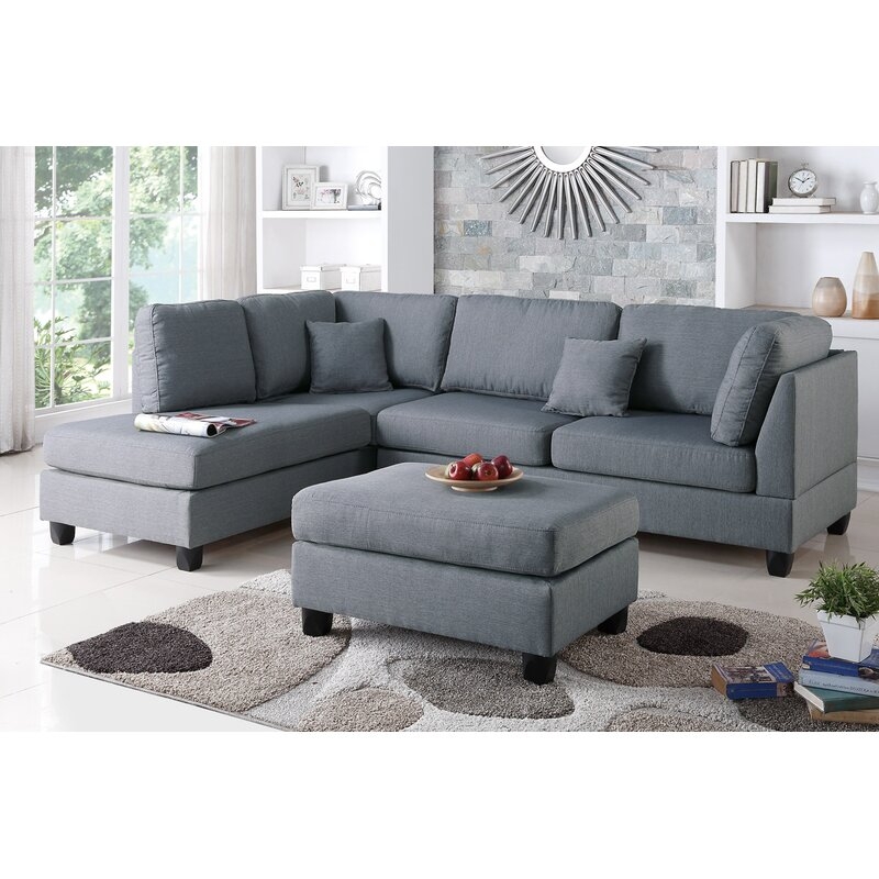 Hemphill 104" Wide Reversible Sofa & Chaise with Ottoman - Image 3
