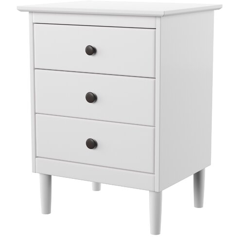 Labriola Solid Wood 3 Drawer Nightstand - White - Image 1