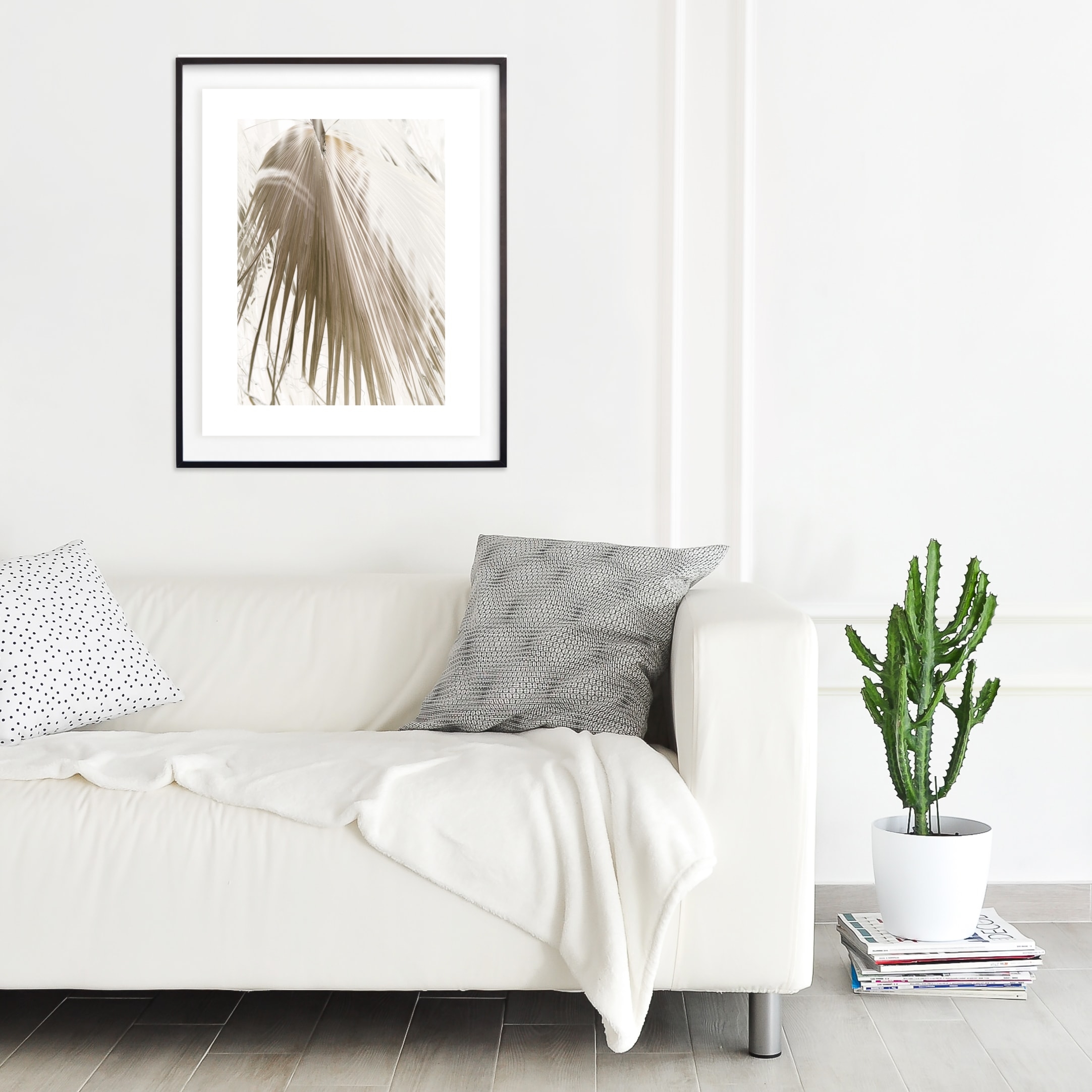 Vanilla Palm - Day - Float Mounted Matte Black Frame - 24x30 - Image 1