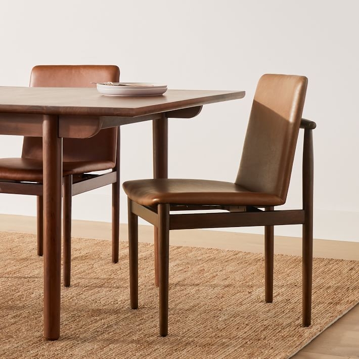 Framework Leather Dining Chair, Saddle Leather, Nut, Dark Walnut - Image 4