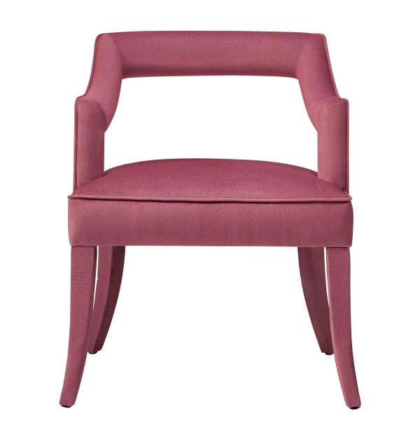 Tiffany Pink Slub Velvet Chair - Image 0