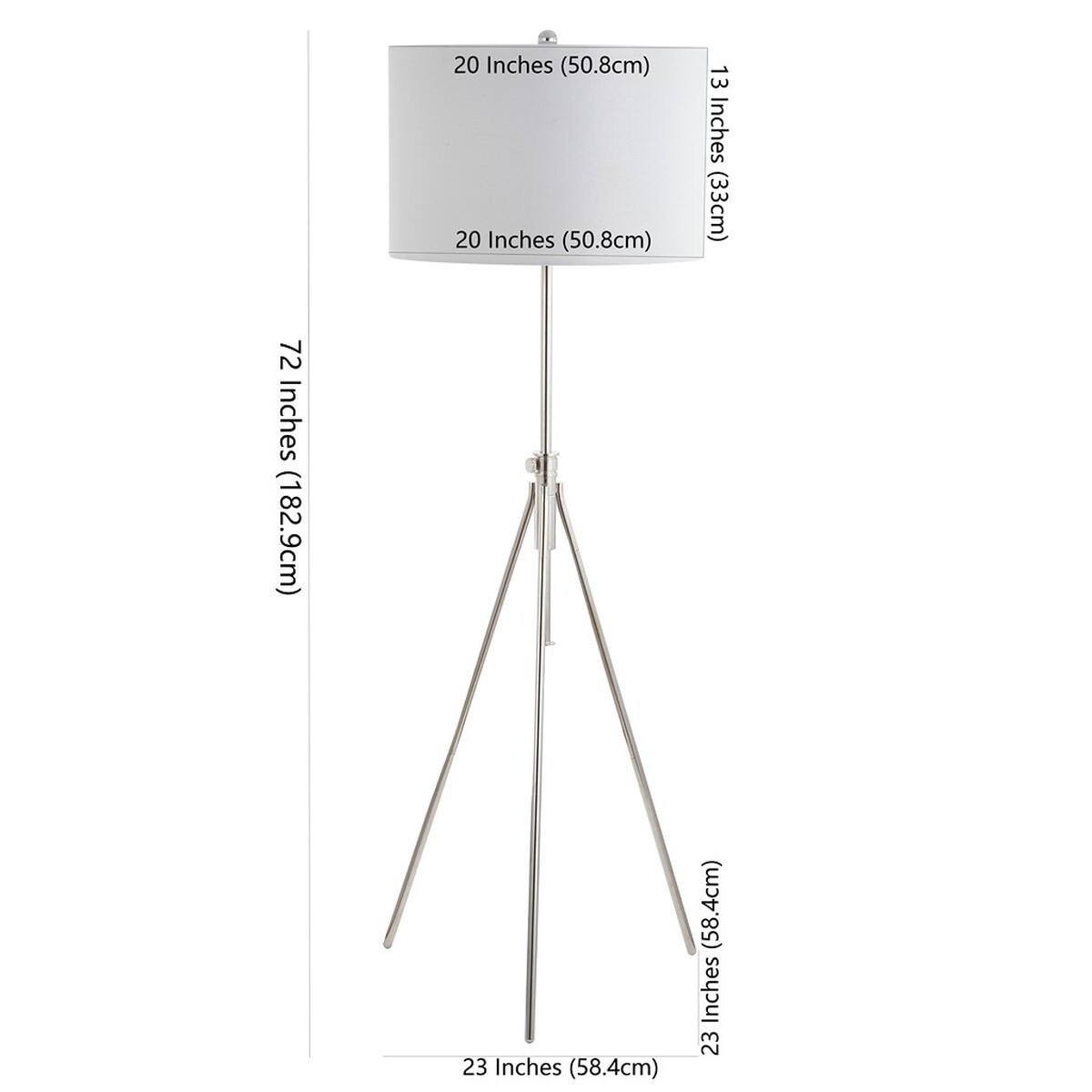 Cipriana Floor Lamp - Nickel - Safavieh - Image 2