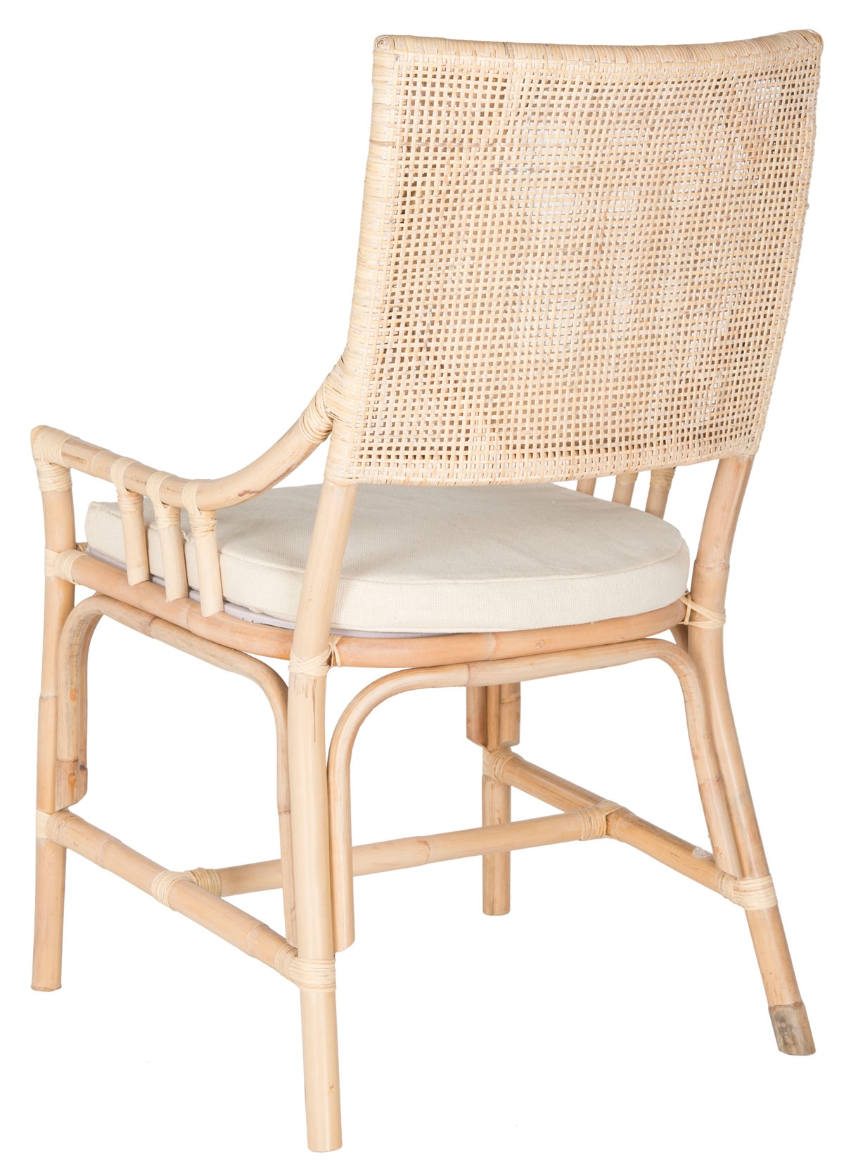 Donatella Rattan Chair - Natural White Wash - Safavieh - Image 4