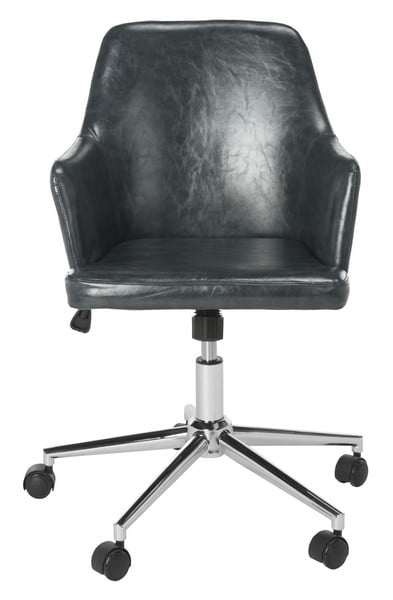 Cadence Swivel Office Chair - Dark Grey/Chrome - Safavieh - Image 0