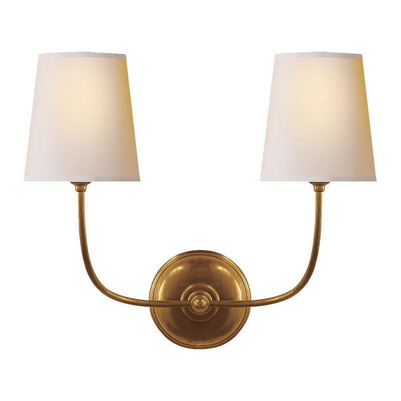 VENDOME DOUBLE SCONCE - HAND-RUBBED ANTIQUE BRASS - Image 0