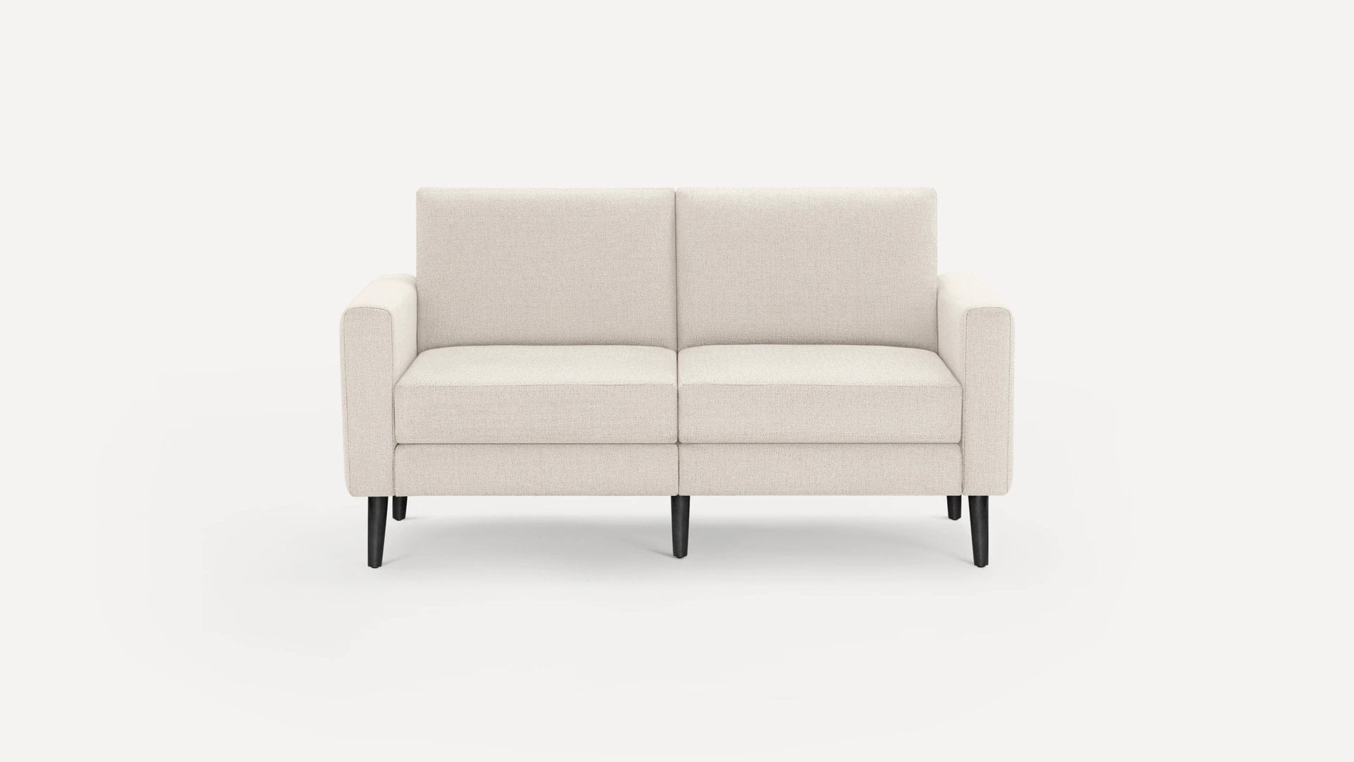 Nomad Loveseat - Ivory - Performance Basketweave / Black - Metal / Arch - Image 3