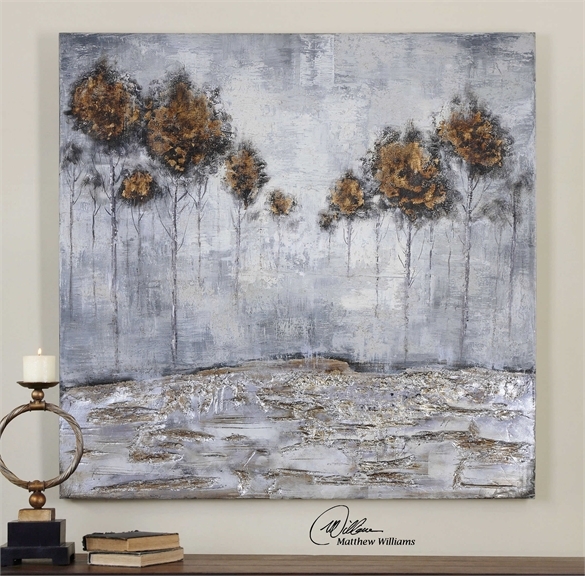 Iced Trees Hand Painted Canvas - Image 1