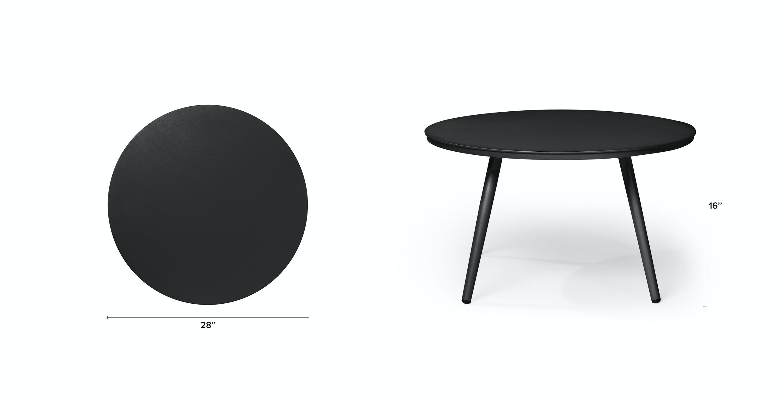 Halden Dark Charcoal 28" Round Side Table - Image 5