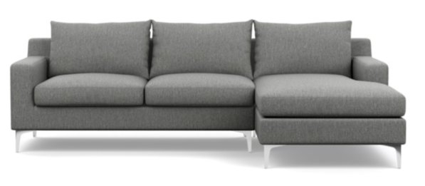 SLOAN Sectional Sofa with Right Chaise - Dove Chrome - Image 0