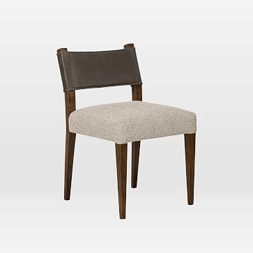 Leather-Backed Parawood Dining Chair - Image 0