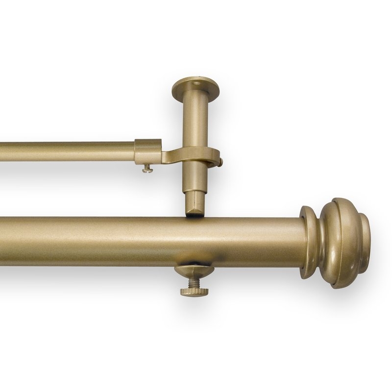 Queenstown Adjustable Double Curtain Rod- gold 90" - Image 0