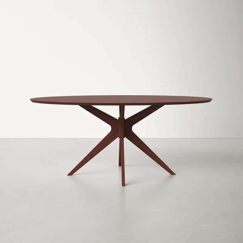 Thomas 70.5'' Solid Walnut Pedestal Dining Table - Image 1