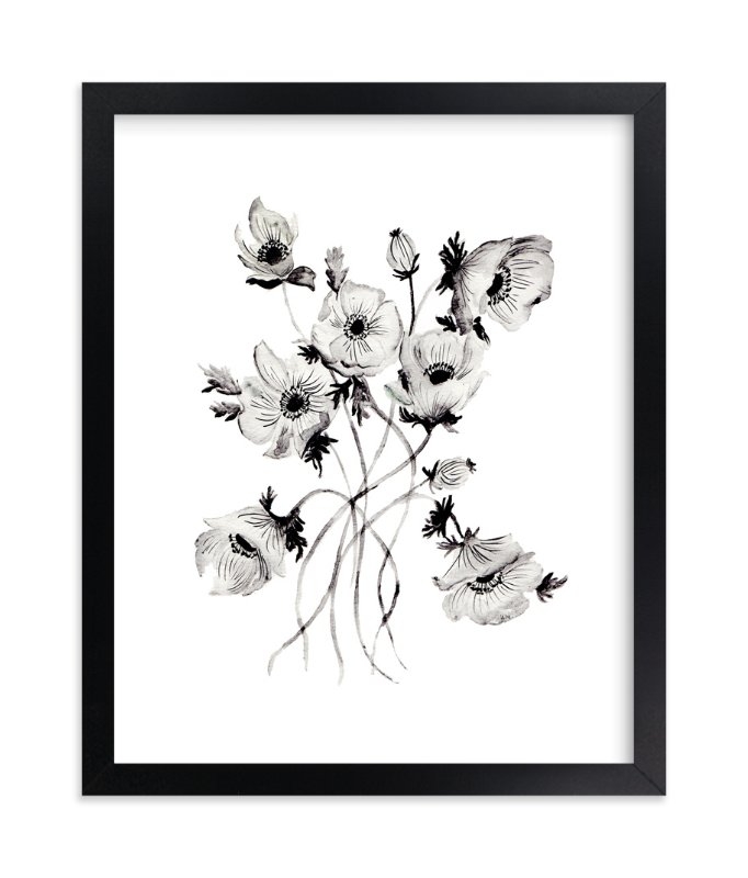 Greyscale Poppies Limited Edition Fine Art Print - Image 0