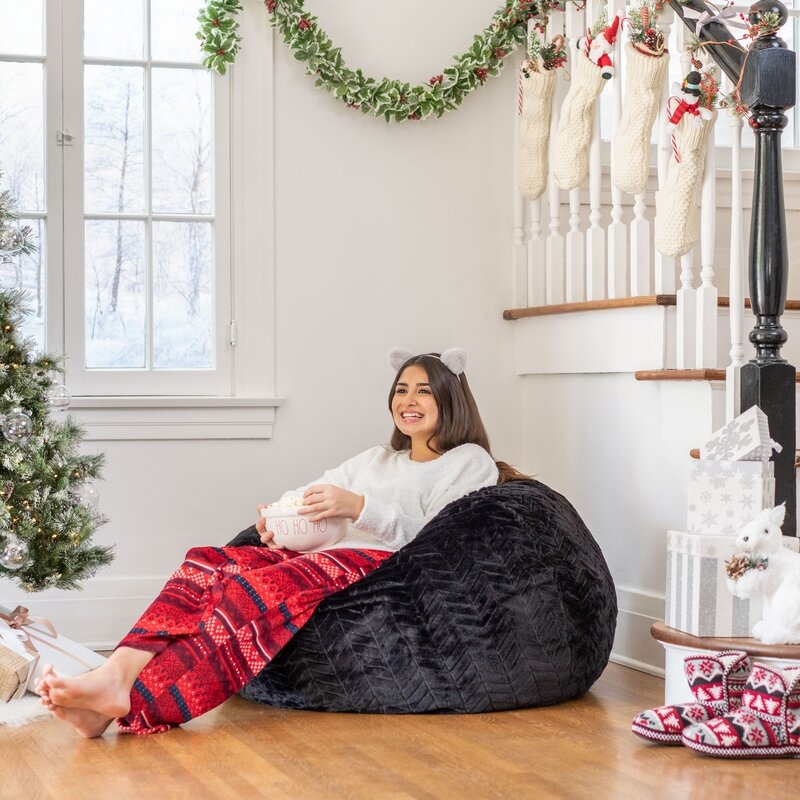 Medium Faux Fur Classic Bean Bag - Image 1