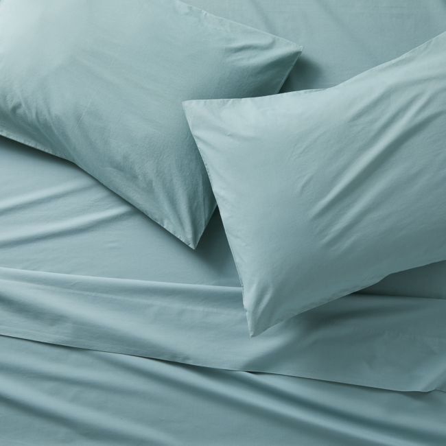 Brushed Cotton Ocean Queen Fitted Sheet - Image 0