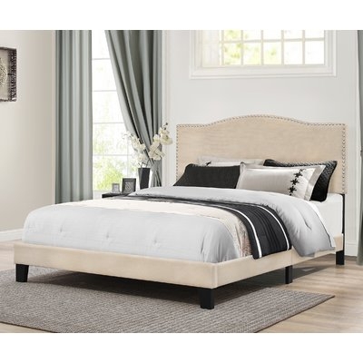 Upholstered Standard Bed, King Linen - Image 0