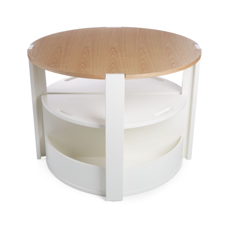 Nesting White Play Table and Chairs - Image 1