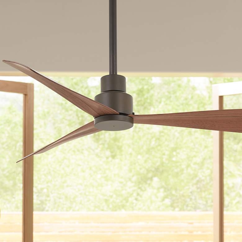 44" Minka Aire Simple Oil-Rubbed Bronze Outdoor Ceiling Fan - Image 1