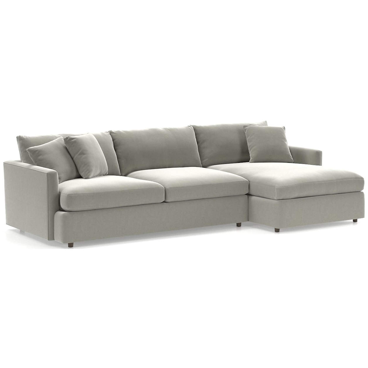 Lounge II 2-Piece Sectional Sofa -View Taft Fabric in Cement Textured Weave - Image 3