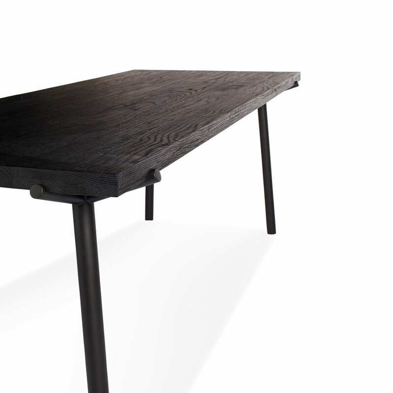 Blu Dot Branch Dining Table Size: 91" W, Leg Color: Black, Top Color: Black - Image 3