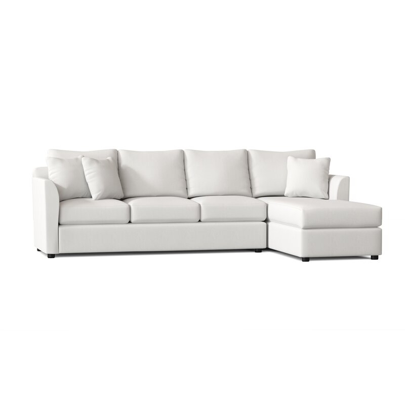 110" Sectional With Chaise - Classic Bleach White Right Hand Facing - Image 1