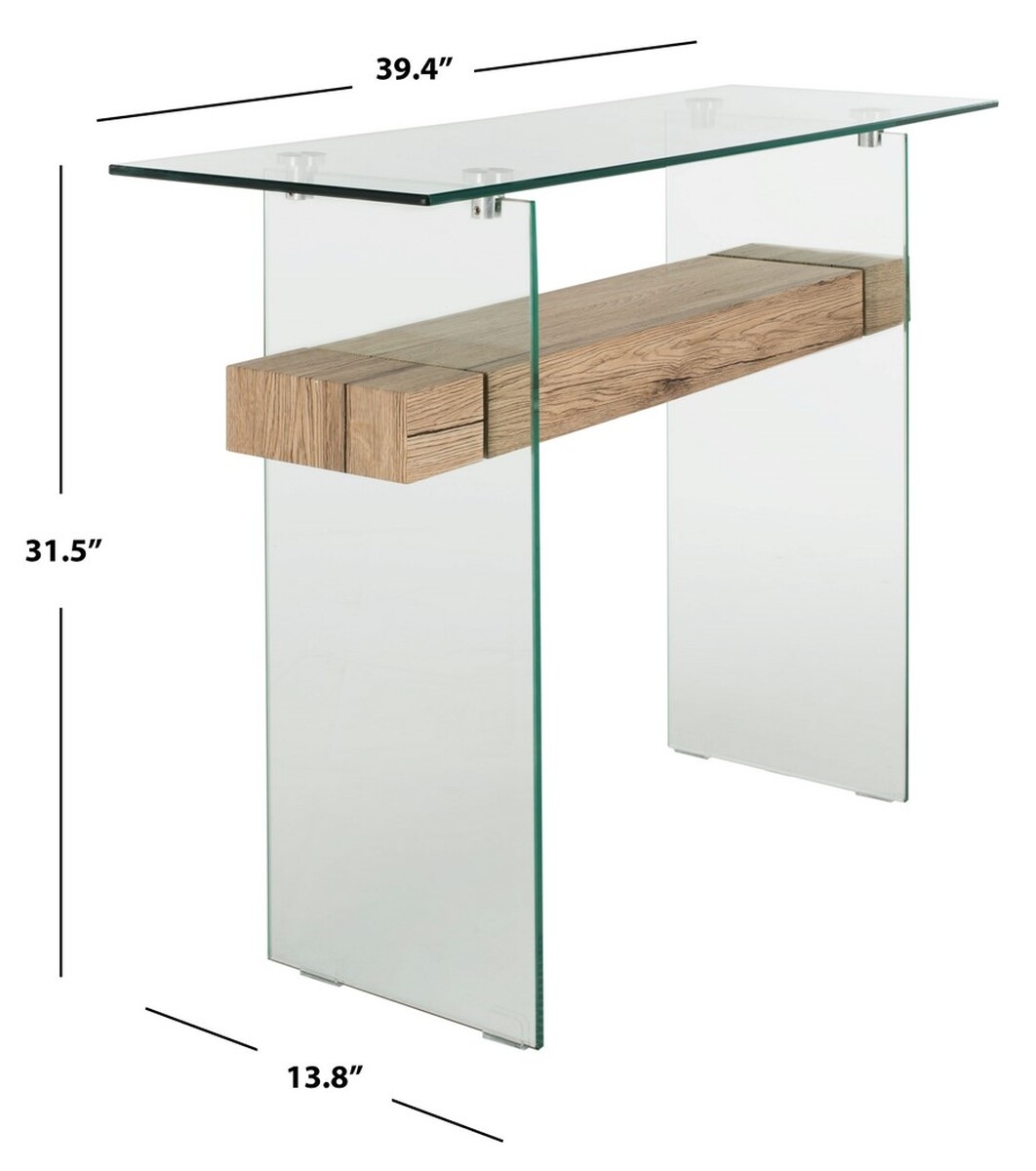Kayley Console Table - Natural/Glass - Arlo Home - Image 4