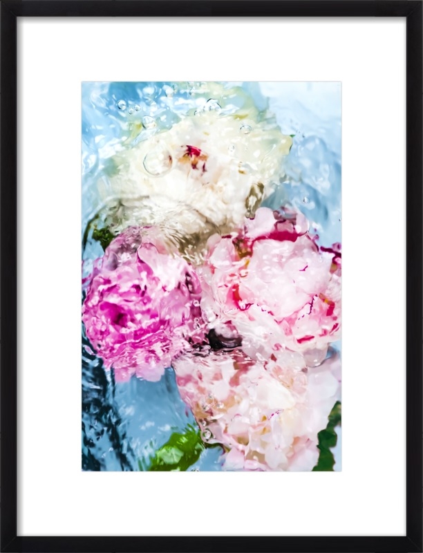 Abstract Floral No. 5 - 14X20 - BLACK WOOD FRAME - Image 0