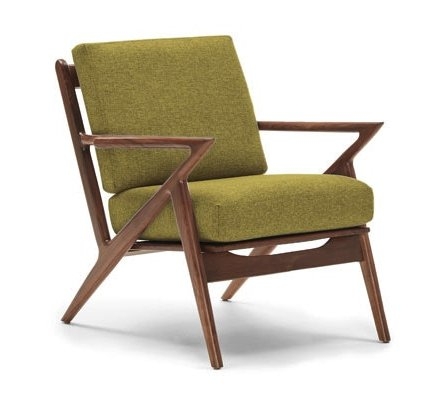 Green Soto Mid Century Modern Chair - Key Largo Grass- Green - Walnut - Image 0