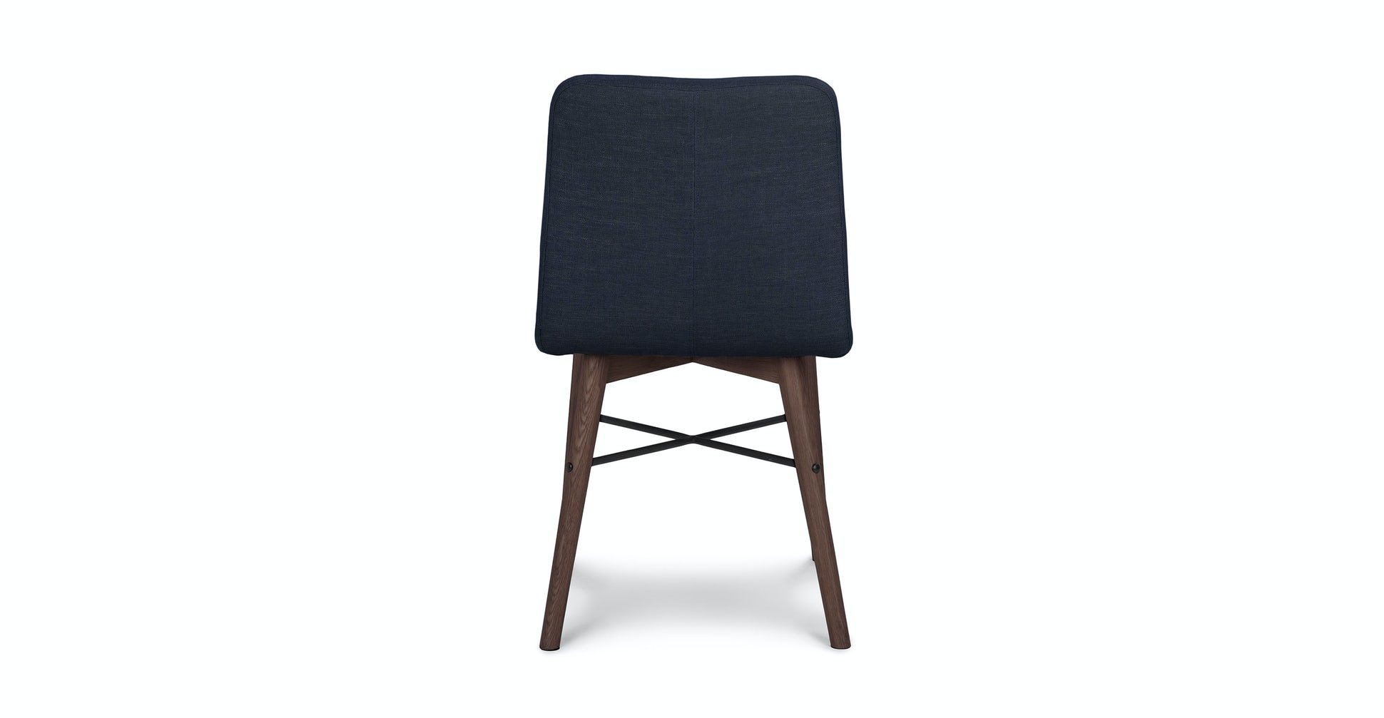 Kissa Oceano Blue Matte Walnut Dining Chair - set of 2 - Image 2