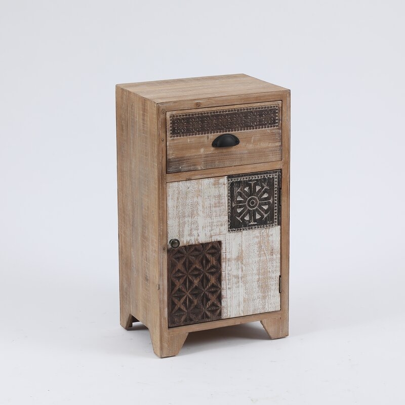 Wood Farmhouse Side And End Table - Image 1