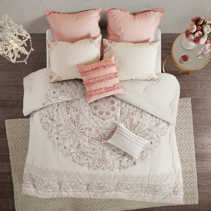 Guion Reversible Comforter Set - Blush - Image 2