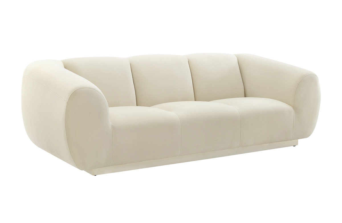 Beaumont Sofa, Cream Velvet - Image 1
