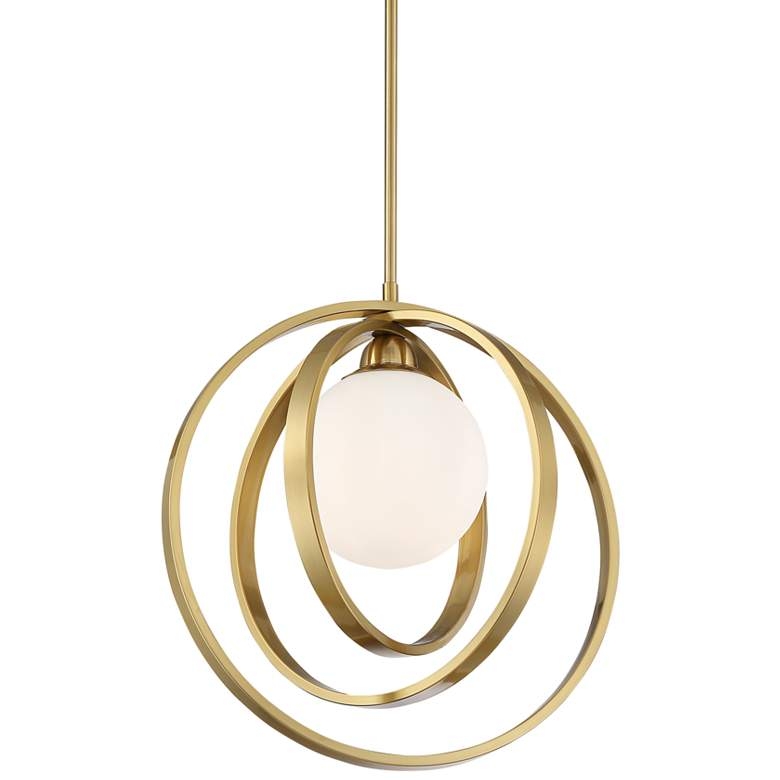 Braxton 16 1/2" Wide Brass Multi Circular LED Pendant Light - Style # 72N52 - Image 1