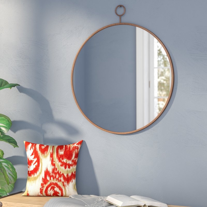 Round Gold Wall Mirror - Image 1