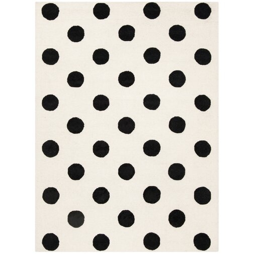 Brenner Hand-Tufted Wool Ivory/Black Area Rug 8x10 - Image 0