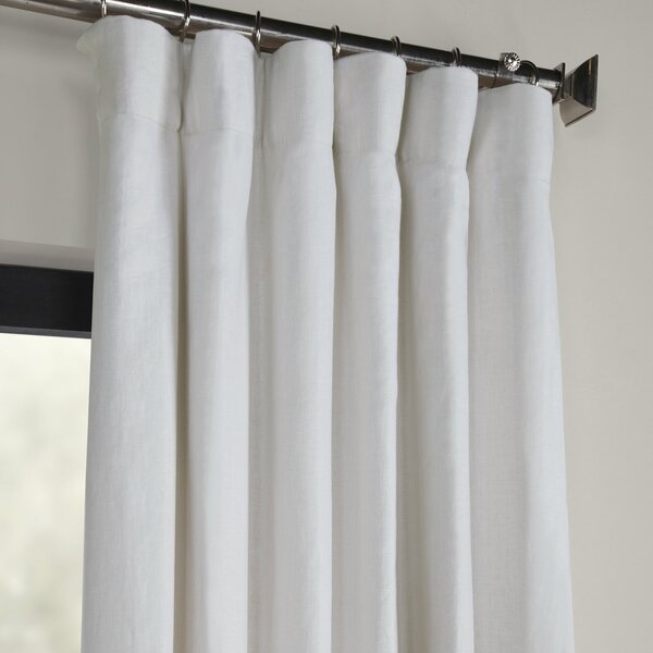Ennis Linen Rod Pocket Single Curtain Panel - Image 1