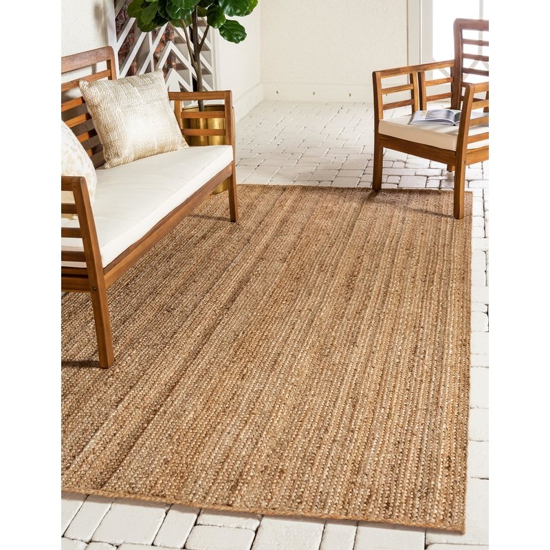 Meador Hand-Braided Natural Area Rug - Image 0