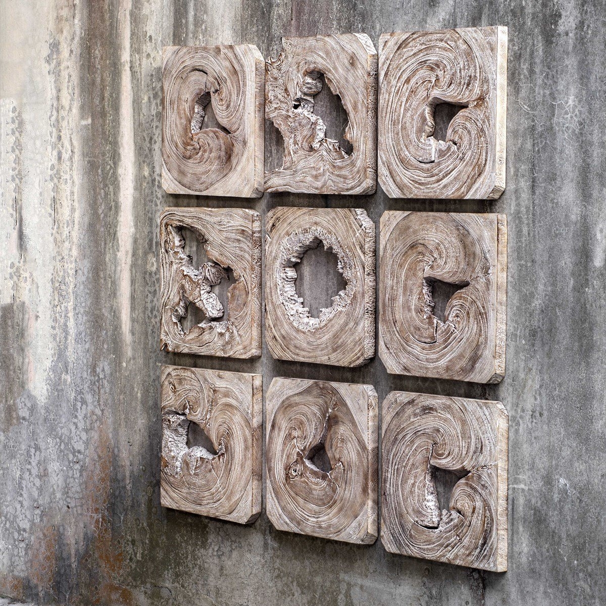 BAHATI WOOD WALL ART, S/9 - Image 2