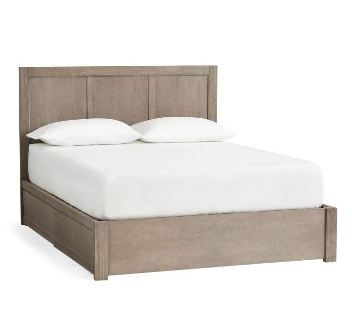 Tacoma Headboard & Storage Platform Bed Set, Queen, Ash Gray - Image 0