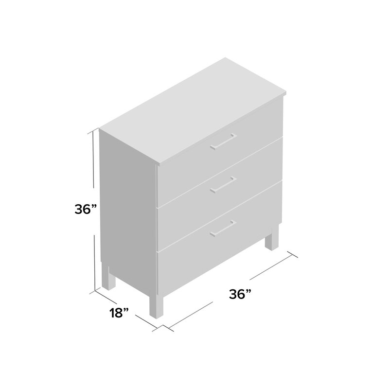 AllModern Wilma 3 Drawer Chest - Image 4