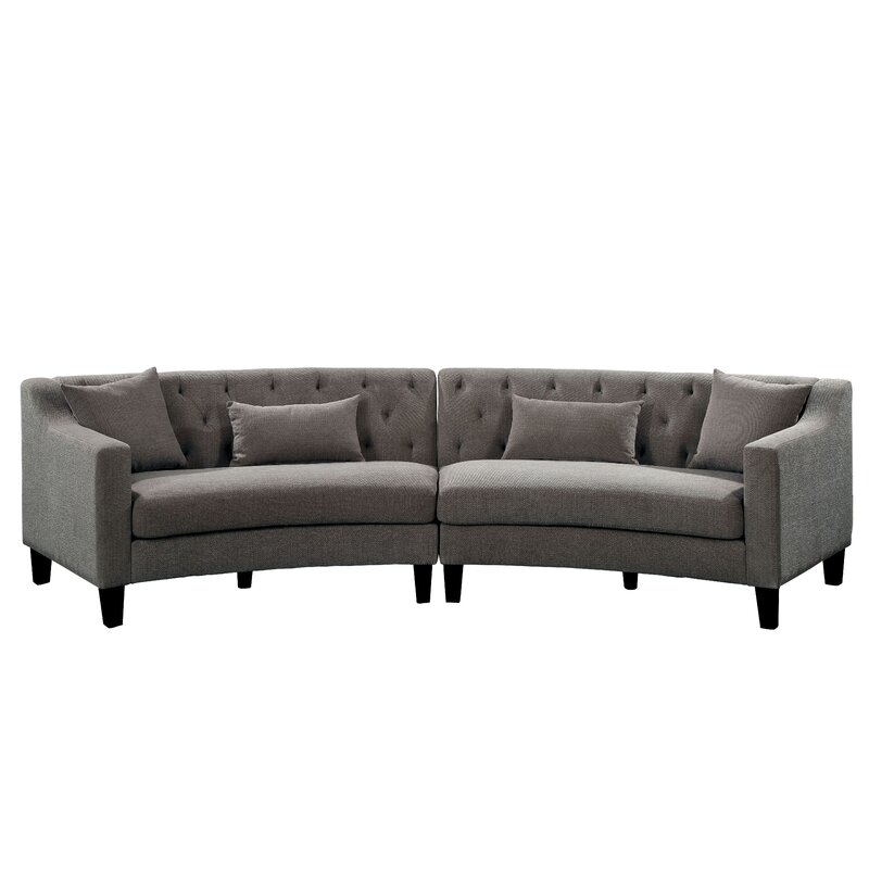 Stamant 102" Symmetrical Curved Sectional with Ottoman - Image 0