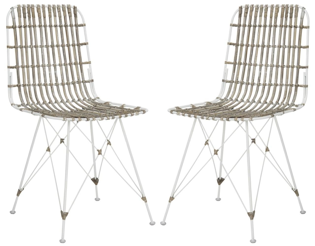 Minerva Wicker Dining Chair (Set of 2) - White Wash - Arlo Home - Image 0