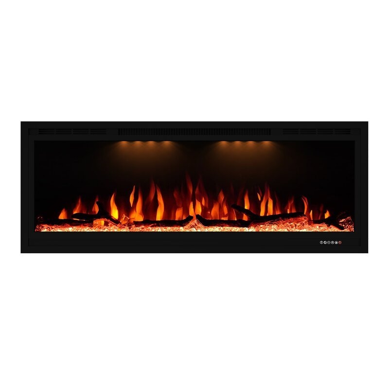 Recessed Wall Mounted Electric Fireplace - Image 0