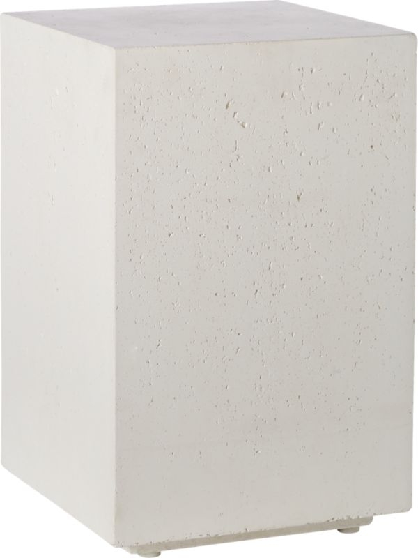 White Concrete Side Table - Image 2